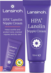 Lansinoh HPA Lanolin Nipple Cream For Cracked, Dry and Sore Nipples, Breast Feeding Moms, 100% Natural, Soothing, Tasteless & Odourless, Clinically Tested, Safe For Baby, Maternity Essentials, 10ml