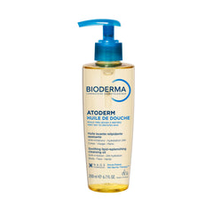 Bioderma Atoderm Huile de douche Anti-iritation Cleaning Oil | 24hrs Hydration | Face and Body Moisturizer | Soothes Discomfort - Dry to Very Dry Sensitive Skin - 200 ml
