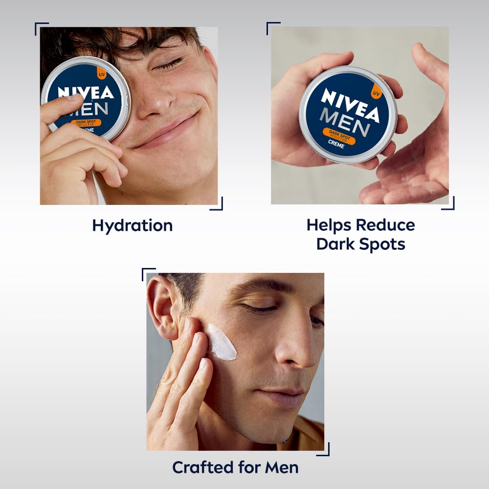 Nivea Men Creme, Dark Spot Reduction, Non Greasy Moisturizer, Cream With Uv Protect, 150 ml