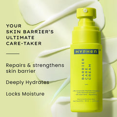 Hyphen 2% Ceramide-Peptide Complex Barrier Repair Face Moisturizer- Oily Skin | Lightweight Gel Cream, Oil-Free Hydration- Dull, Dehydrated Skin | Non-Comedogenic Non-Sticky Cream for Women, Men -50ml