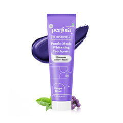 Perfora Purple Whitening Toothpaste-125g | Purple Toothpaste For Teeth Whitening | Teeth Stain Remover | Enamel Safe & Effective Teeth Whitener Oral care | Grape Mint