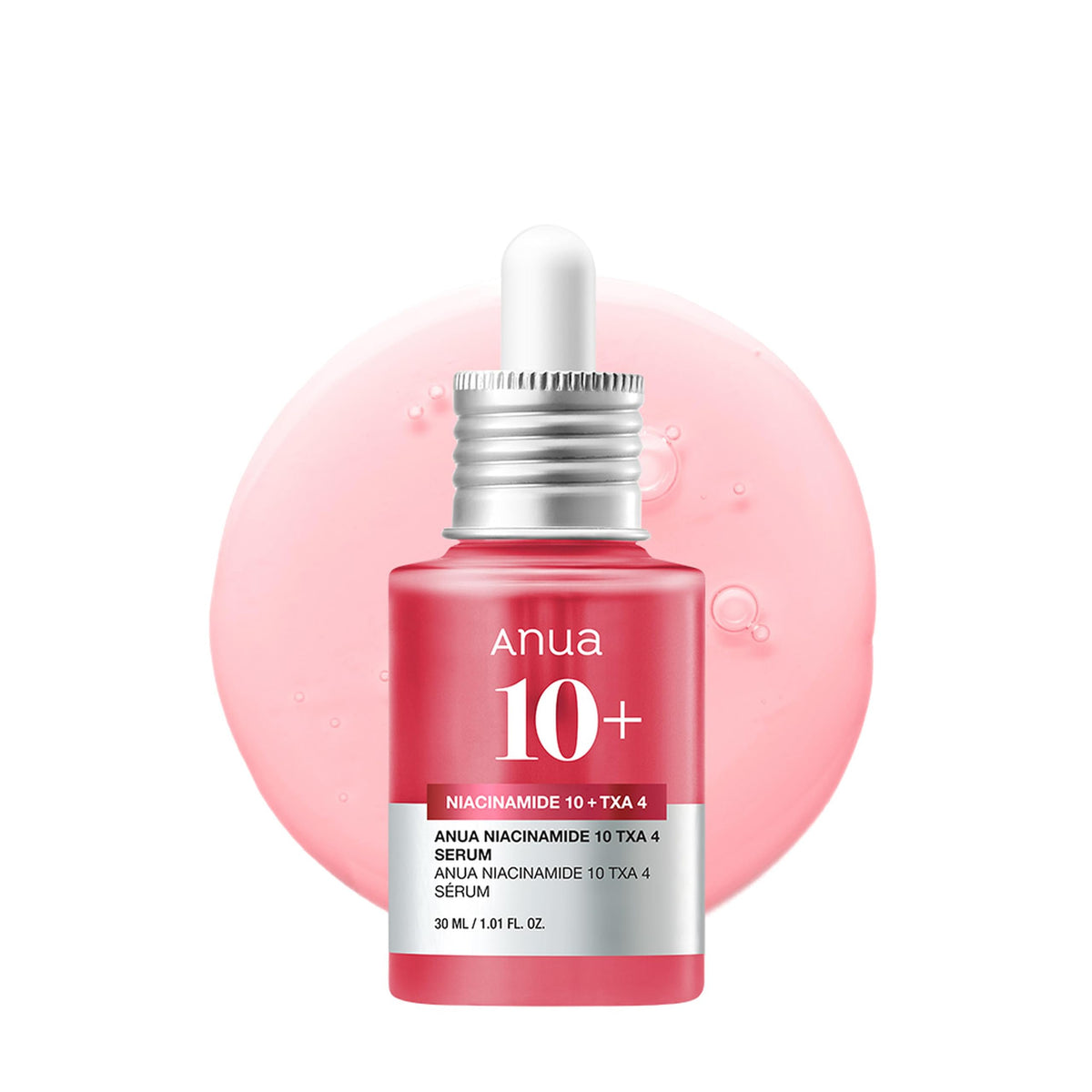 Anua Niacinamide 10 + TXA 4 Serum, Dark Spot Care, Hyaluronic Acid, Tranexamic Acid, Lightweight & Hydrating All-in-One Daily Facial Serum for Glass Skin, Korean Skincare, 1.01 fl.oz/30ml