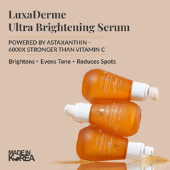 LuxaDerme Korean Ultra Brightening Face Serum with 77% Yuzu, Vitamin C Rich, Glutathione & Niacinamide | Clinically Proven Patented Actives to Reduce Dark Spots & Hyperpigmentation | Vegan Korean Skincare for Men & Women | 30ml