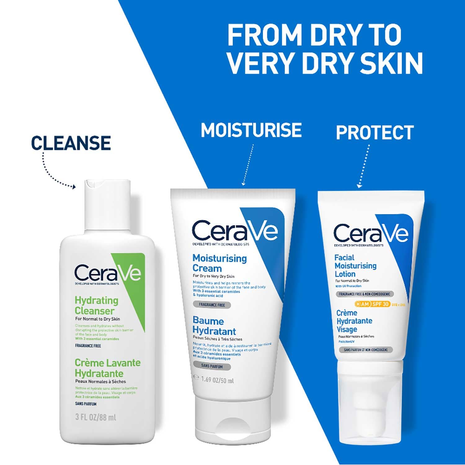 CeraVe Moisturizing Cream For Dry To Very Dry Skin (50ml) - Formulated with 3 Essential Ceramides And Hyaluronic Acid | Non-Comedogenic Moisturizer For Face and Body