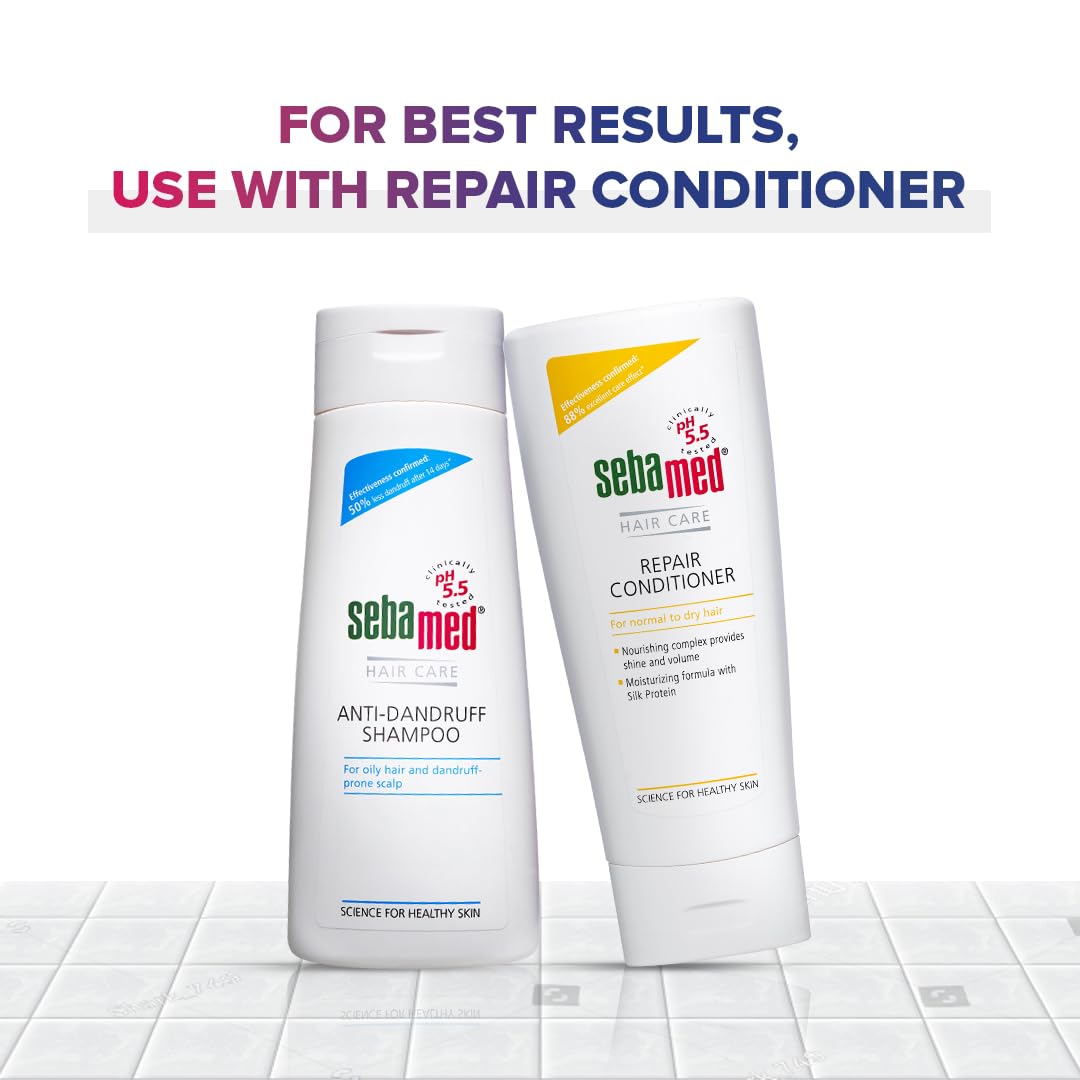 Sebamed Anti Dandruff Shampoo 200 ml | pH 5.5 | Reduces dandruff, scalp itching and irritation | Piroctone Olamine | Phthalates, SLS, Toxin and Parabens free | 50% dandruff reduction in 2 weeks