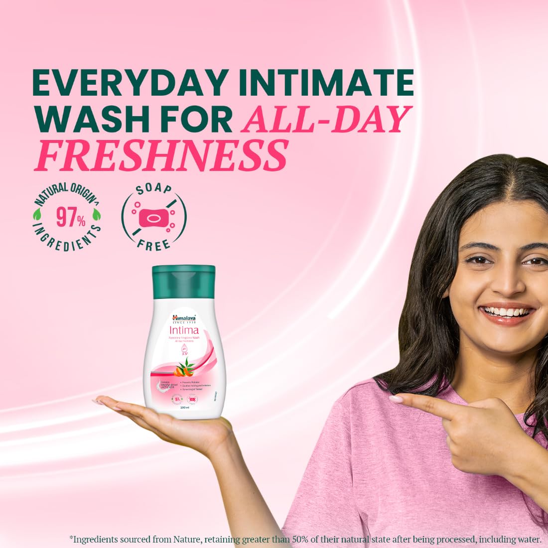 Himalaya Intima | 100 ml | Feminine Hygiene Wash | Lactic Acid Wash | Balances pH | Natural Ingredients | Relieves Itching and Irritation