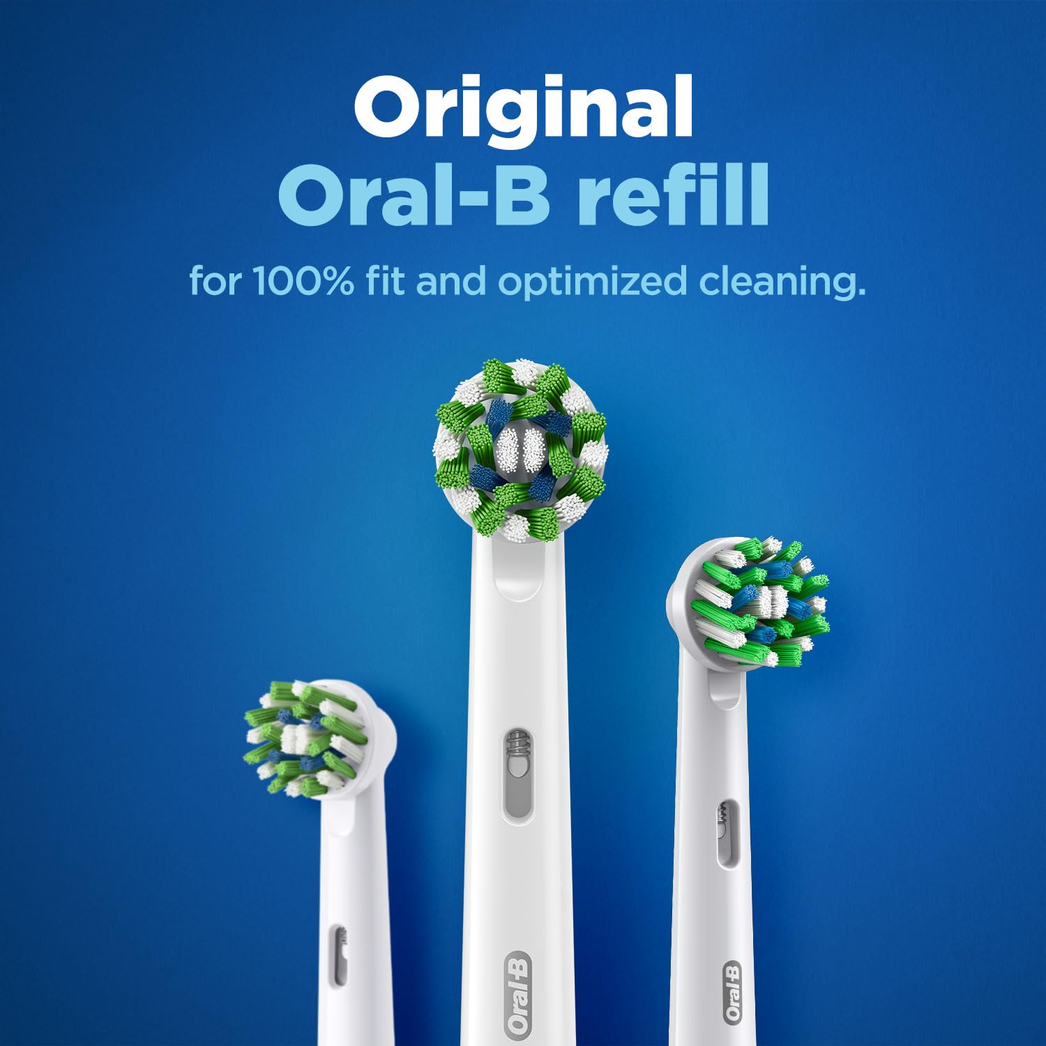 Oral-B ORIGINAL Cross Action Electric Toothbrush Soft Replacement Brush Heads [10X POWERFUL THAN COMPATIBLE PRODUCTS] For Vitalty,Pro,Smart Series, 2 refills, Deep clean between teeth