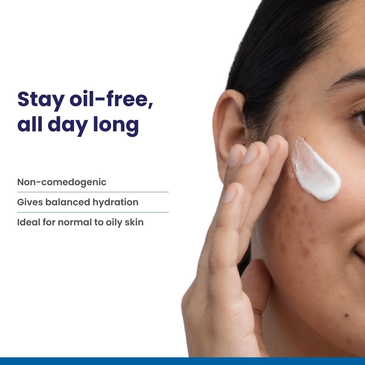 RE' EQUIL Oil Free Moisturiser | Lightweight Moisturizer For Face | Retains Essential Moisture | Prevents Acne Breakouts | Suitable For Normal, Oily & Combination Skin | 100G