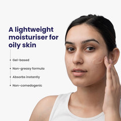 Re'equil Oil Free Mattifying Gel Moisturiser | Controls excess oil & shine | Non sticky, non greasy finish | For Oily, Acne Prone Skin | 75 gm