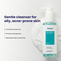 RE' EQUIL Oil Control Face Wash | Soap & Sulphate Free Face Wash with Zinc PCA | Controls Excessive Oil Production | For Oily Acne Prone Skin | 150 ml