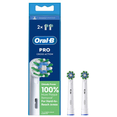 Oral-B ORIGINAL Cross Action Electric Toothbrush Soft Replacement Brush Heads [10X POWERFUL THAN COMPATIBLE PRODUCTS] For Vitalty,Pro,Smart Series, 2 refills, Deep clean between teeth