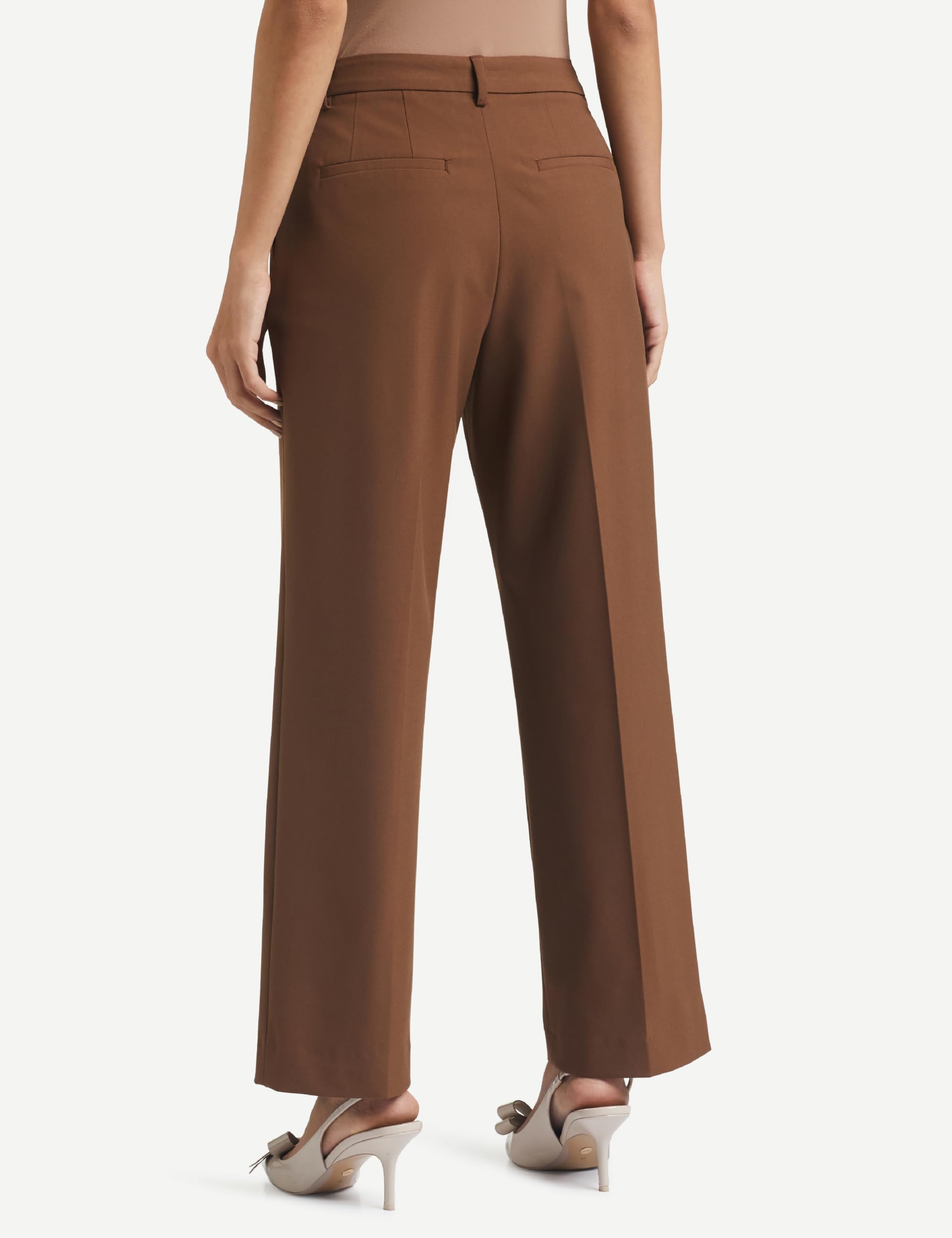Symbol Premium Women's Wide Leg 4-Way Stretch Formal Trousers | Flexi-Waist | Waistband Gripper | Desk-to-Dinner (Available in Plus Sizes)