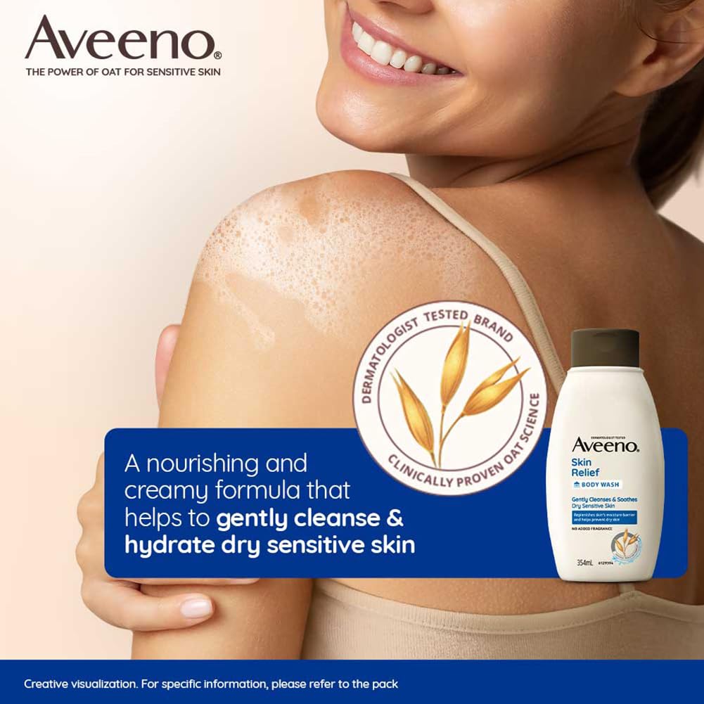 Aveeno Body Wash- Skin Relief Wash For Sensitive Skin, 354 ml