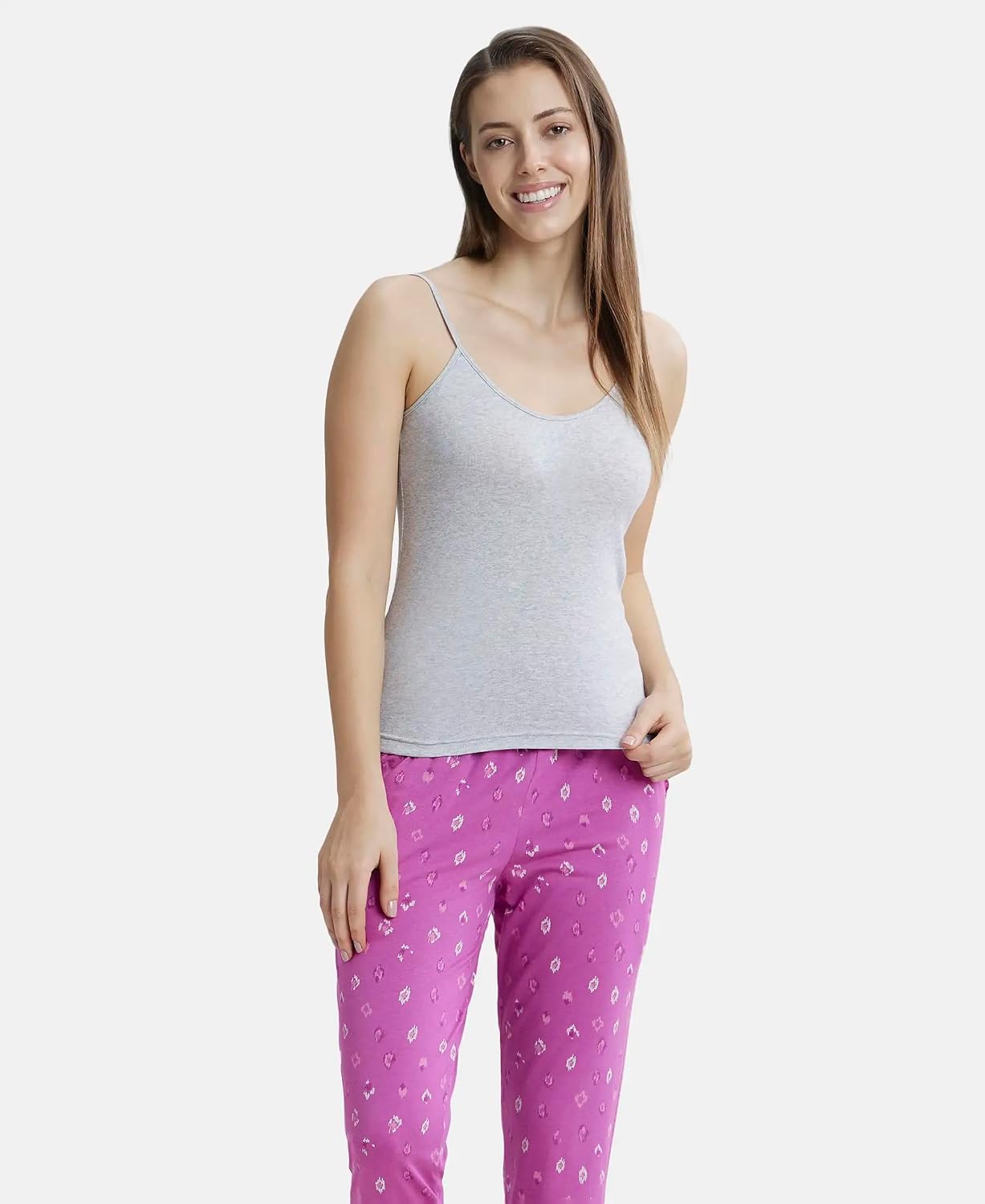 Jockey 1487 Women Super Combed Cotton Rib Camisole with Adjustable Straps