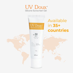 UV Doux Silicone Sunscreen Gel SPF 50 PA+++|India’s No.1 Dermatologist Recommended Brand|Invitro,In-Vivo Tested|UVA/UVB Protection, Benzene Free|No White Cast |Oily & Acne-Prone Skin |100 g
