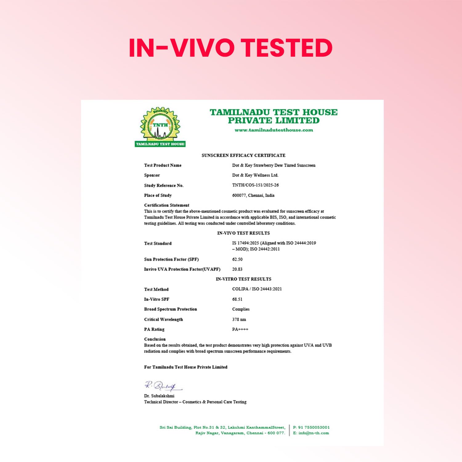 Dot & Key Strawberry Dew Tinted Sunscreen In-Vivo Tested SPF 50+ PA++++ With New-Age UV Filters - 10 Espresso - 50ml
