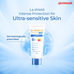 La Shield Max SPF 80+ Sunscreen Lotion | PA++++ | Intense sun protection | For Highly sensitive skin | Moisture Boost Formula | Lightweight | Hydrating Sunscreen | 50gm