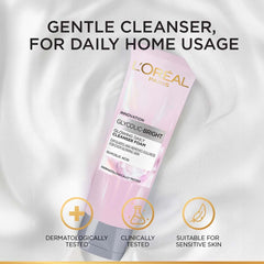 L'Oréal Paris Glycolic Bright Daily Foaming Face Cleanser, 100ml