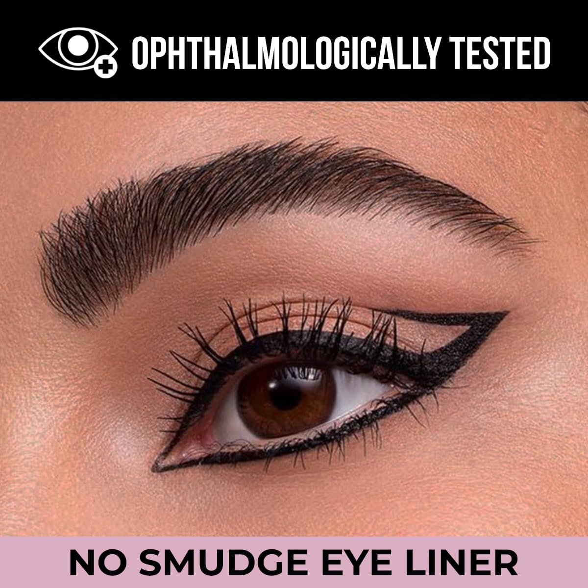 INSIGHT Gel Cosmetics No Smudge Eyeliner| Intense Matte Finish | Quick Drying |Smooth Application | Waterproof | Smudgeproof,(EL-53), Black 4 ML (Pack of 1)