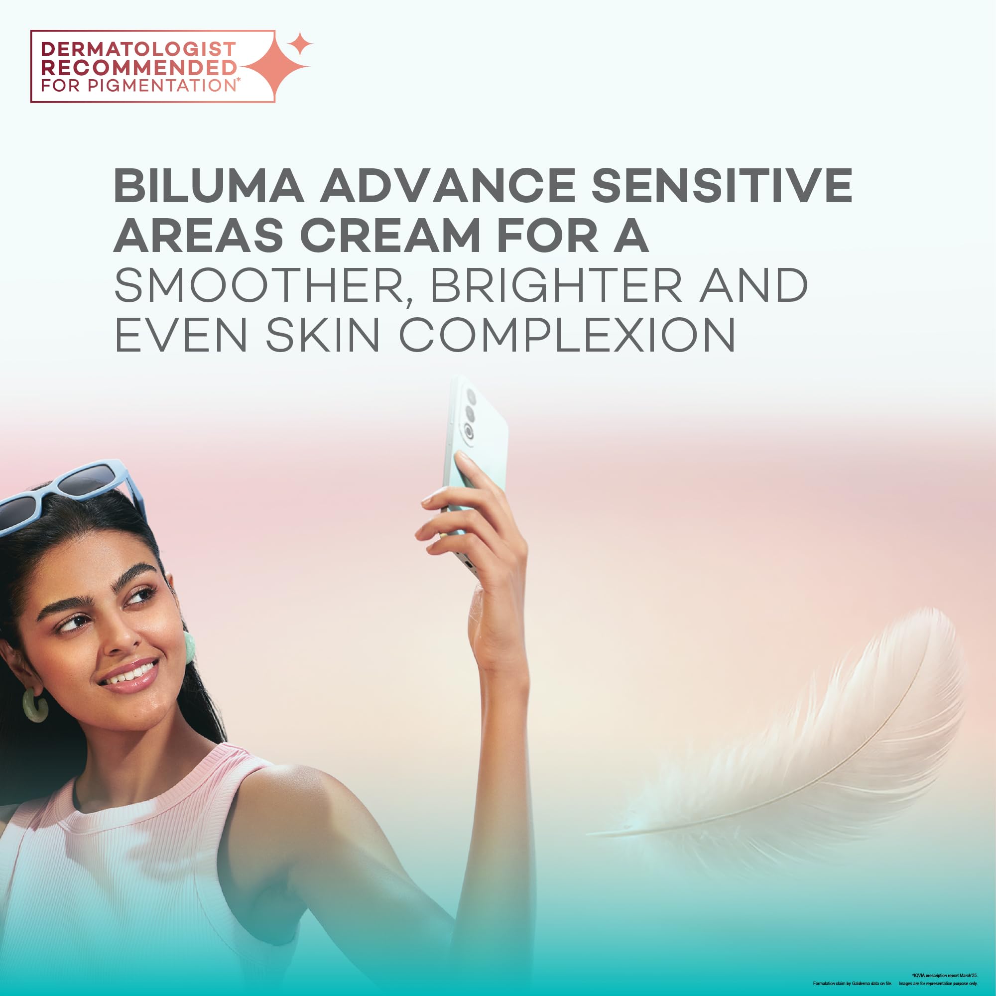 Bi-luma Advance Sensitive areas brightening cream for even skin tone and glow | Soothes sensitive skin