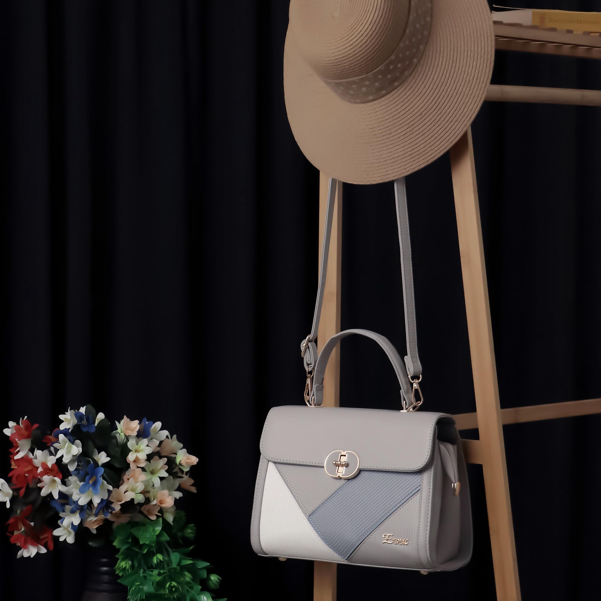 EXOTIC Premium® Embossed Pattern Elegance Satchel Bag | Cross Body Bag | Sling and shoulder Bag | Suitable For Every Occasion