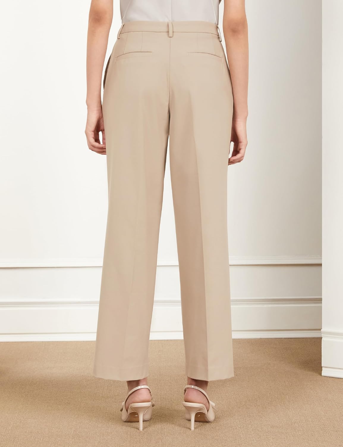 Symbol Premium Women's Wide Leg 4-Way Stretch Formal Trousers | Flexi-Waist | Waistband Gripper | Desk-to-Dinner (Available in Plus Sizes)