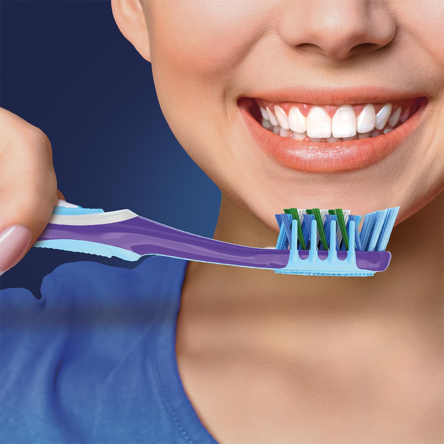 Oral-B Crisscross Gum Care Deep Clean Medium Bristles Manual Toothbrush For Adults, Multicolour Toothbrush Set, Dentist Recommended Brand (Buy 2 Get 2 Free)