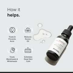 Minimalist 2% Salicylic Acid Serum for Acne & Blackheads | BHA Exfoliating Anti Acne Serum for Pore Cleansing & Oil Control | Pore Tightening Treatment for Oily & Acne-Prone Skin | 30ml