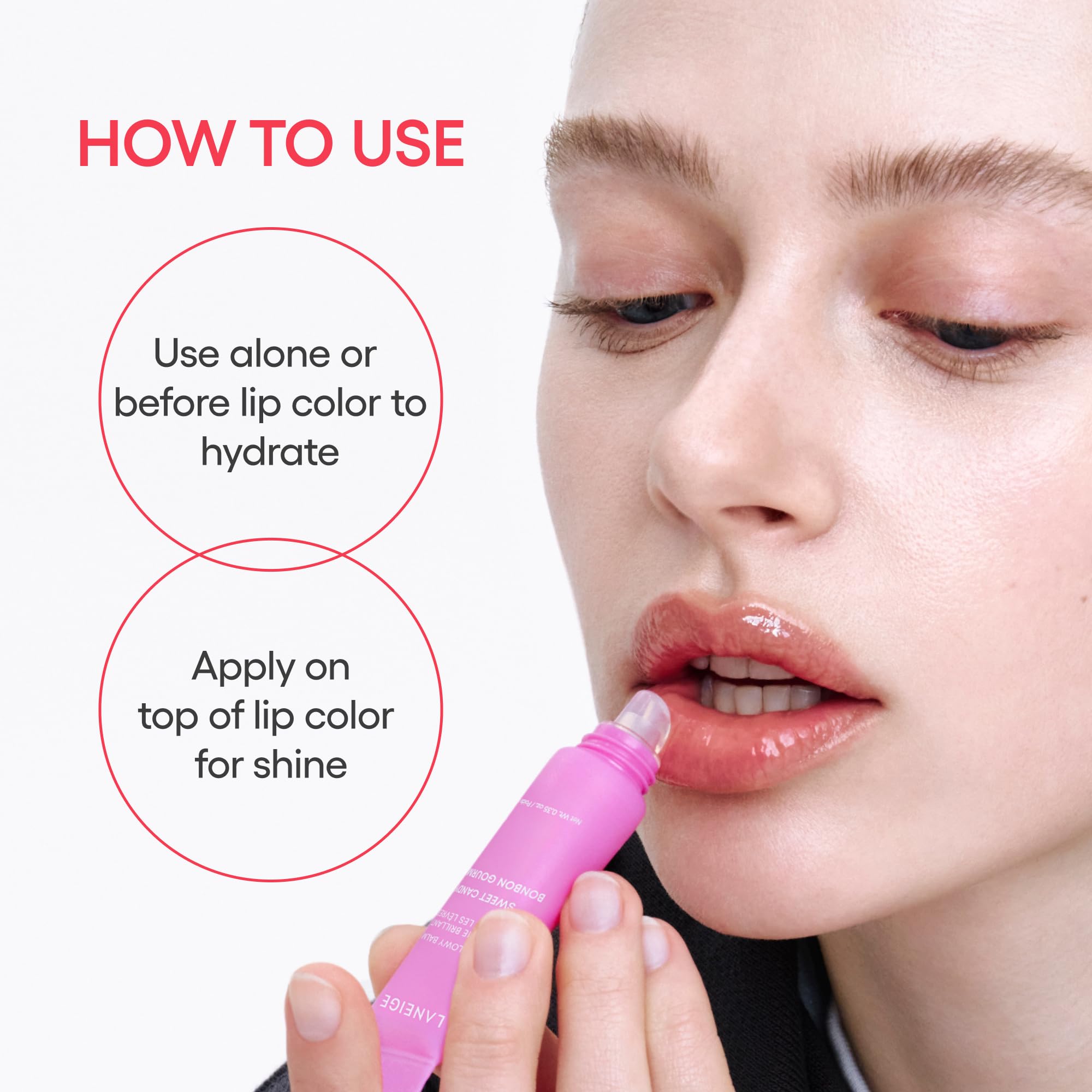 Laneige Lip Glowy Balm | Moisturizing Lip Treatment with Vitamin C + Shea Butter for Soft, Smooth and Glowing Lips | Korean Lip Balm For Dry Chapped Lips |Intense Hydration| Berry |10Gm