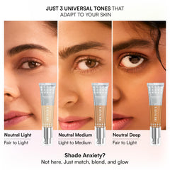 Dream Beauty Celestial Glow Foundation | Lightweight Skin Tint | Glowy Finish | 12H Wear | Best Foundation for Natural Glow & Everyday Use | Breathable Formula | 30ml (Neutral Light)