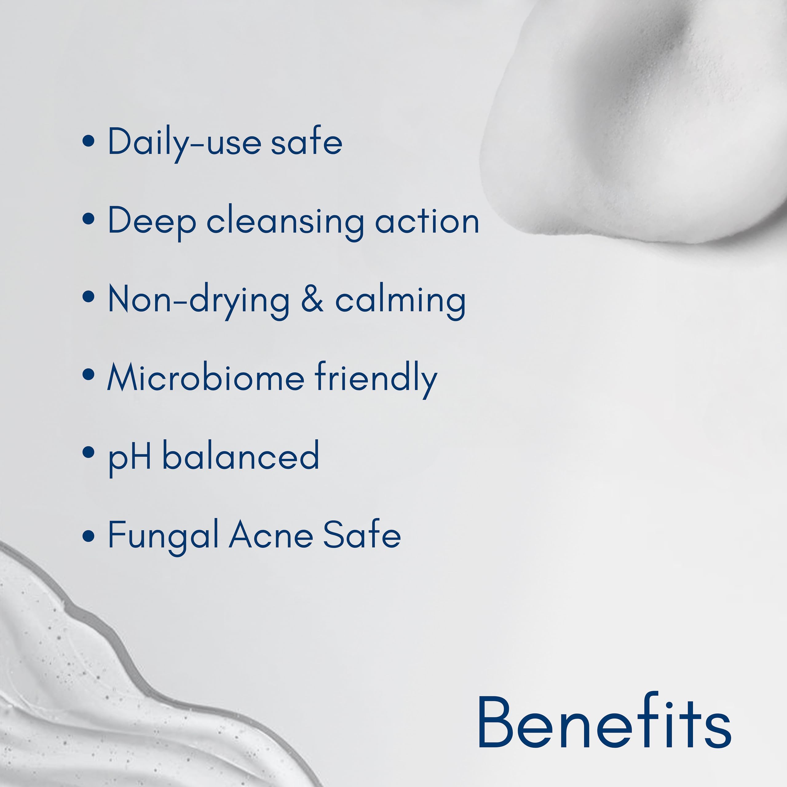 Becalm Daily Salicylic Acid Face Wash for Oily and Acne Prone Skin | Airy face wash for Men & Women | Soap & Sulphate free | Oil, Acne, Dullness, Pore control | Microbiome friendly | With Quaternium - 73 & Prebiotic | No fragrance