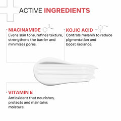 DERMATOUCH Bright & Even Tone Face Wash with Niacinamide, Vitamin E and Kojic Acid | For Tan, Pigmentation Dark Spots & Uneven Skin Tone | Oil Control | Dermatologist Tested | For Men & Women | 150g