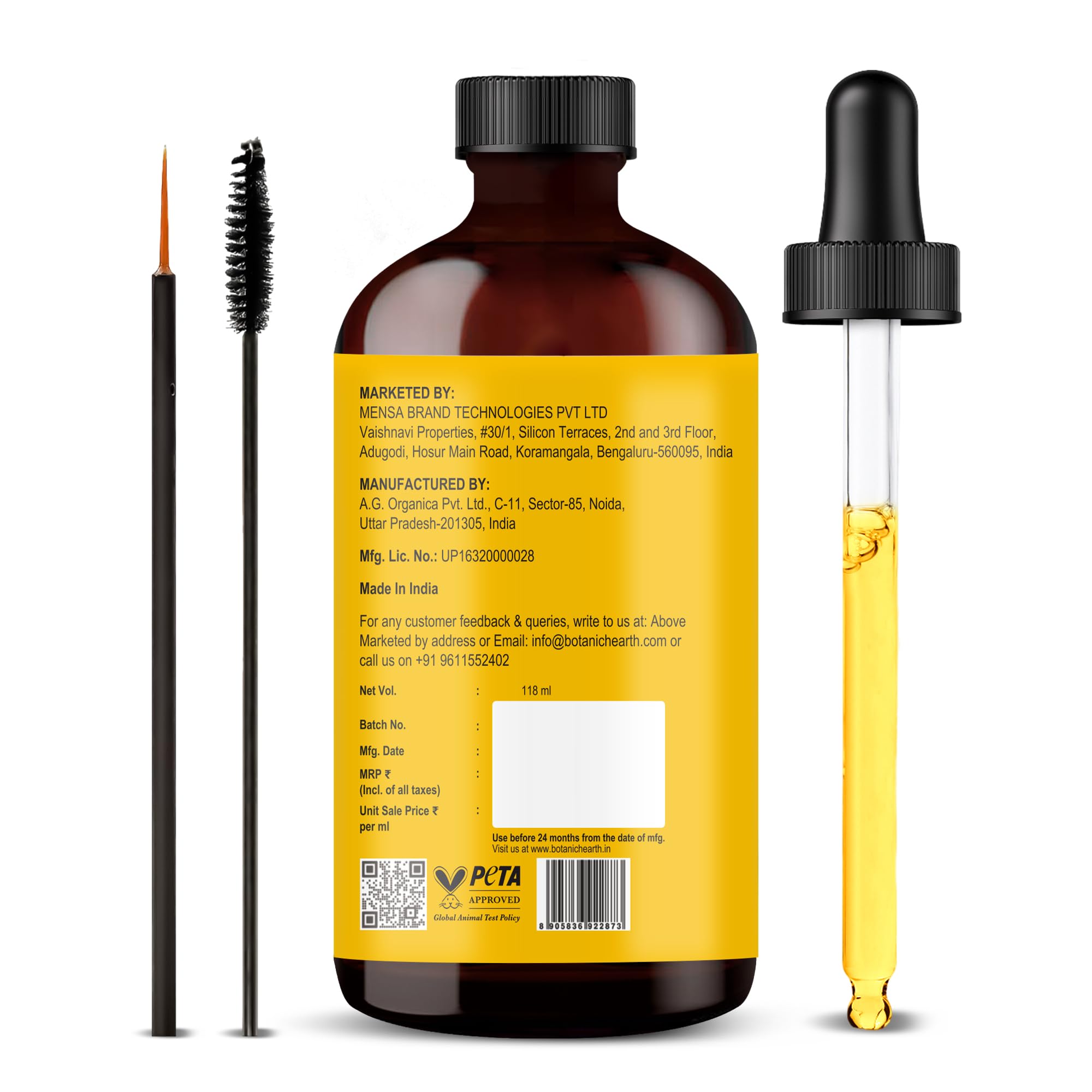 Botanic Hearth Raw Batana Oil for Hair Growth | 100% Pure & Unrefined | For Thicker, Stronger Hair - 118 ml