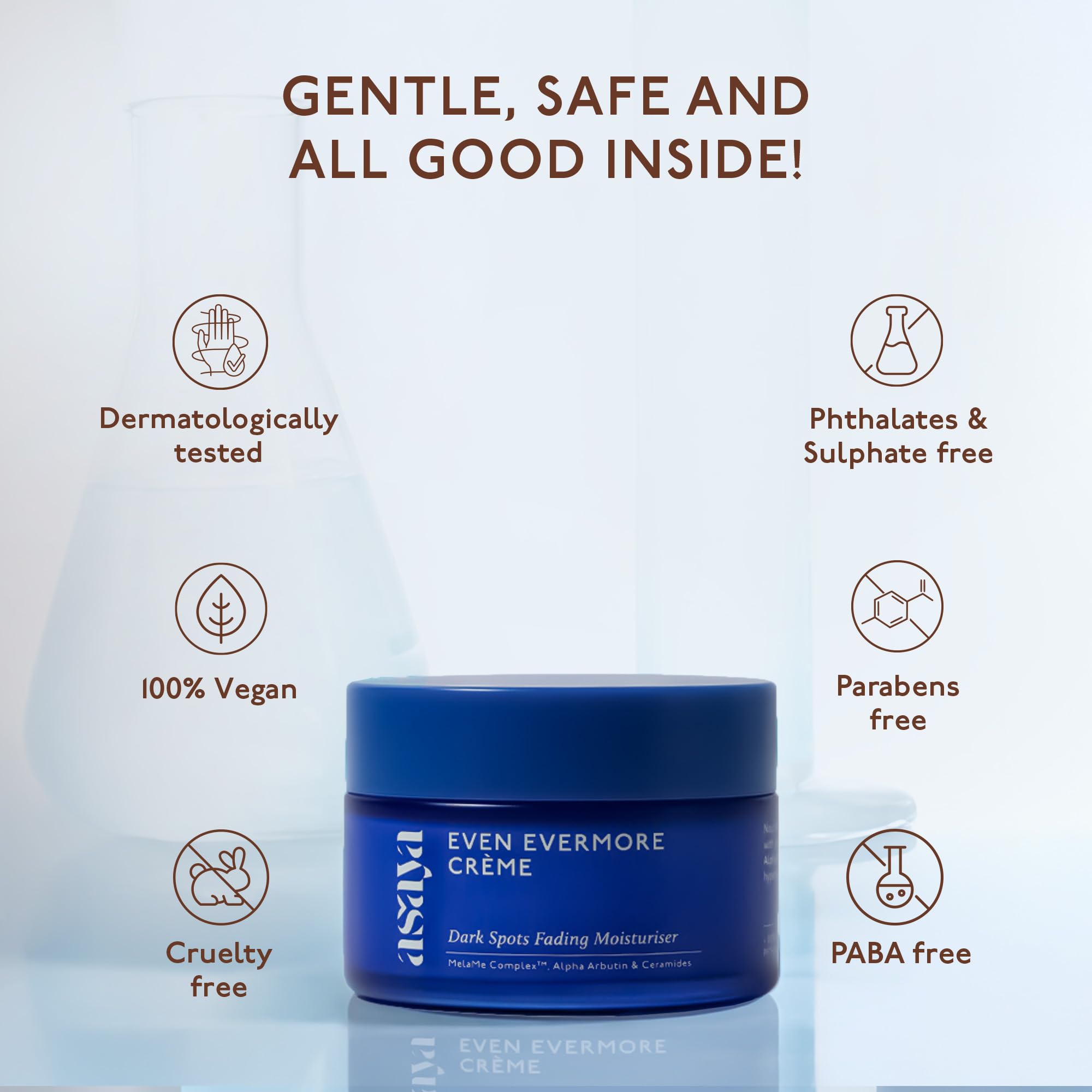 Asaya Ceramides Moisturizer with Alpha Arbutin | Dark Spots & Acne Marks Removal Cream | MelaMe™ Complex for Hyperpigmentation & Even Skin Tone | Barrier Repair & Deep Hydration | 50g