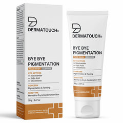 DERMATOUCH Bye Bye Pigmentation Face Wash | Niacinamide, Kojic Acid & Glutathione | For Tan and Anti-Pigmentation | Dermatologist Tested | For Men & Women | 70g