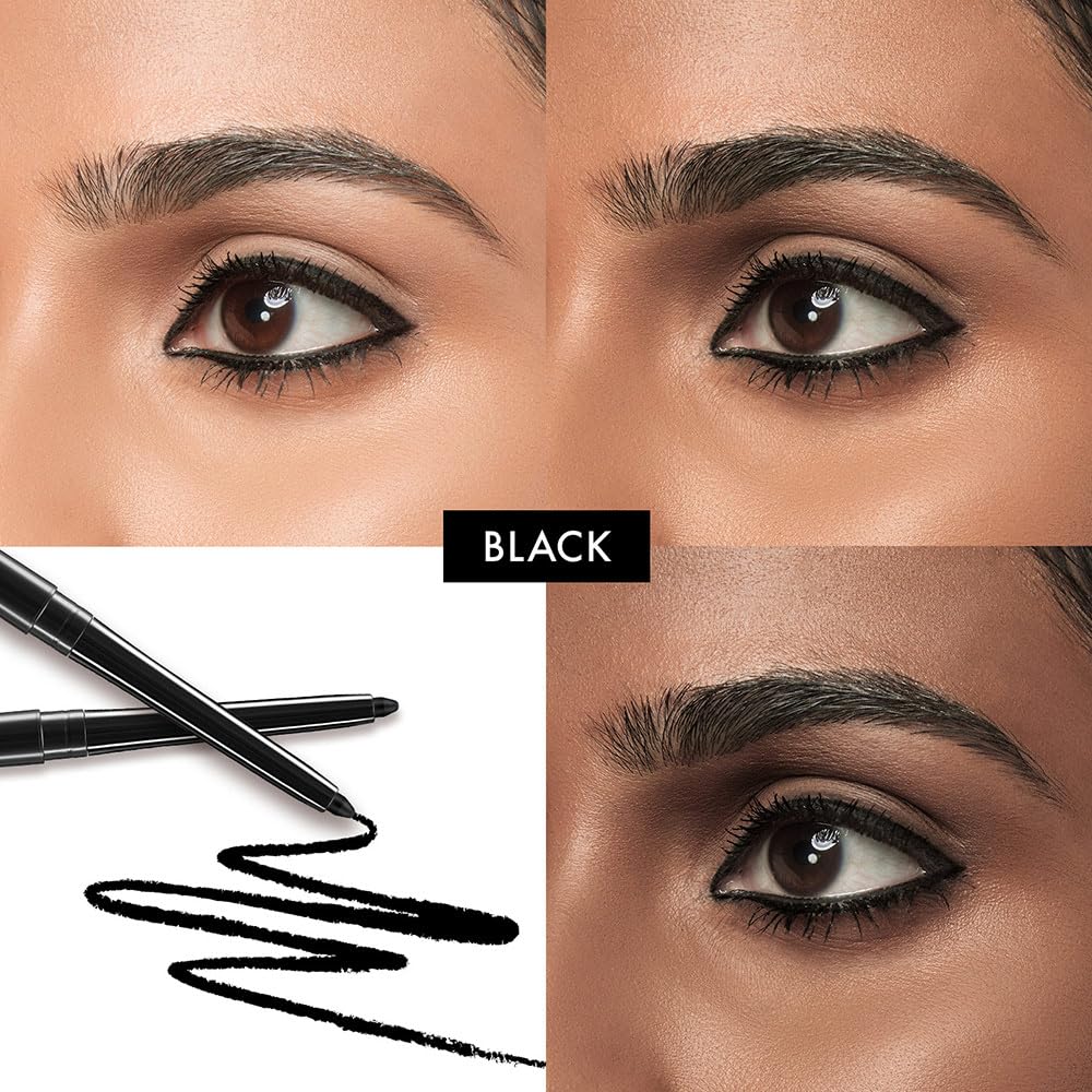 LAKMÉ 9 to 5 Eyeconic Kajal Twin Pack, Matte Waterproof Kohl, Smudge Proof Kajal Pencils that lasts hours, Pack of 2- Deep Black, 0.35g