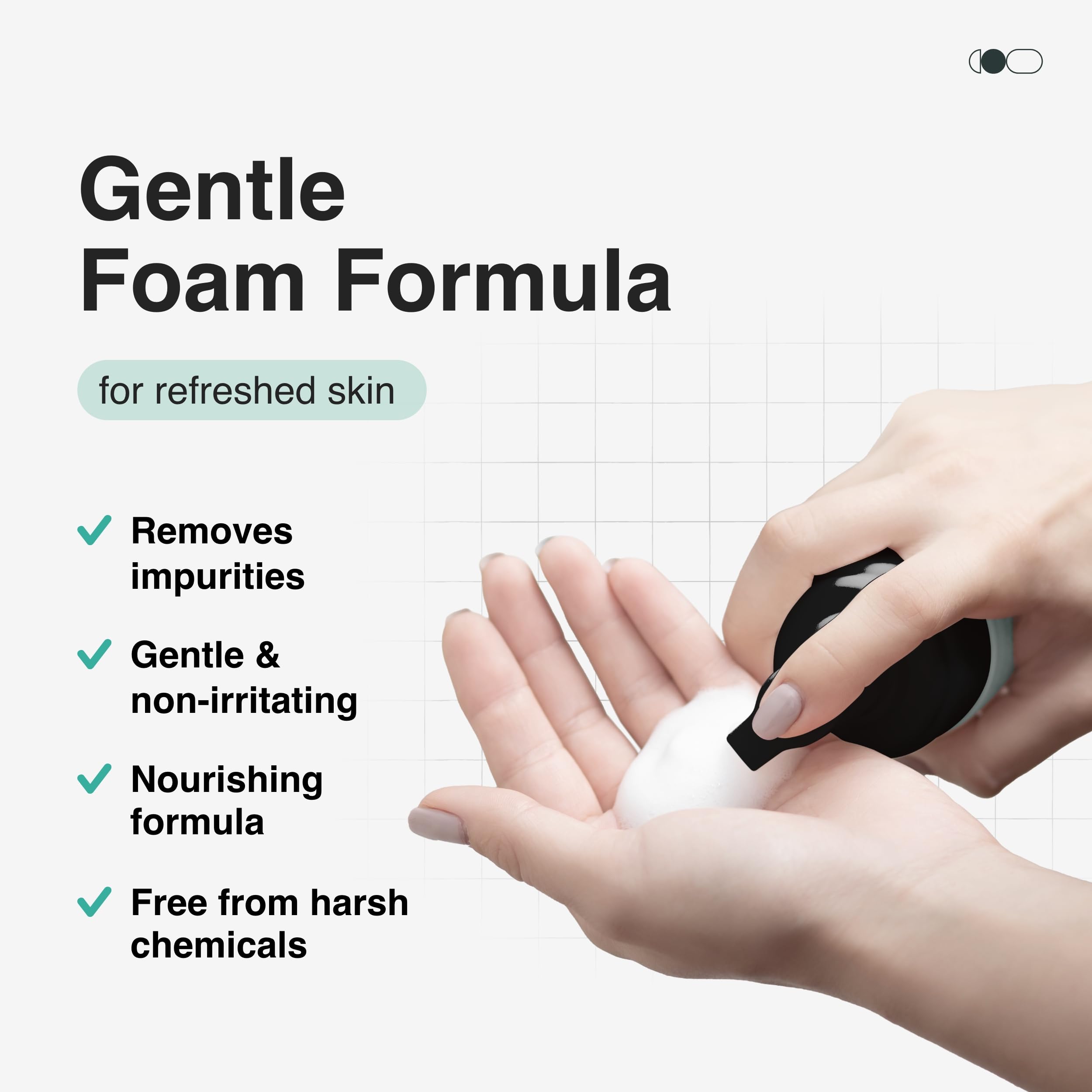 Cureskin Gentle Cleanse Brightening Face Wash with Lactic Acid AHA Foam Face Wash for Women and Men | Face Wash for Men and Women