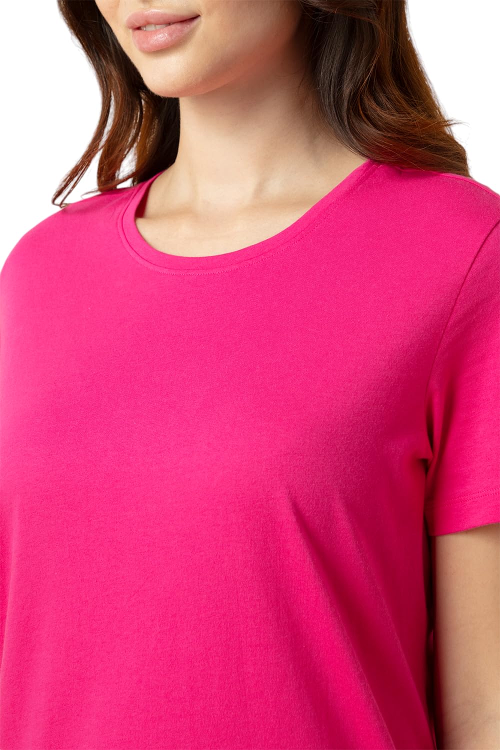 Van Heusen Women's Cotton Relaxed Fit Lounge T Shirt - Relax Fit, Round Neck, Short Sleeves
