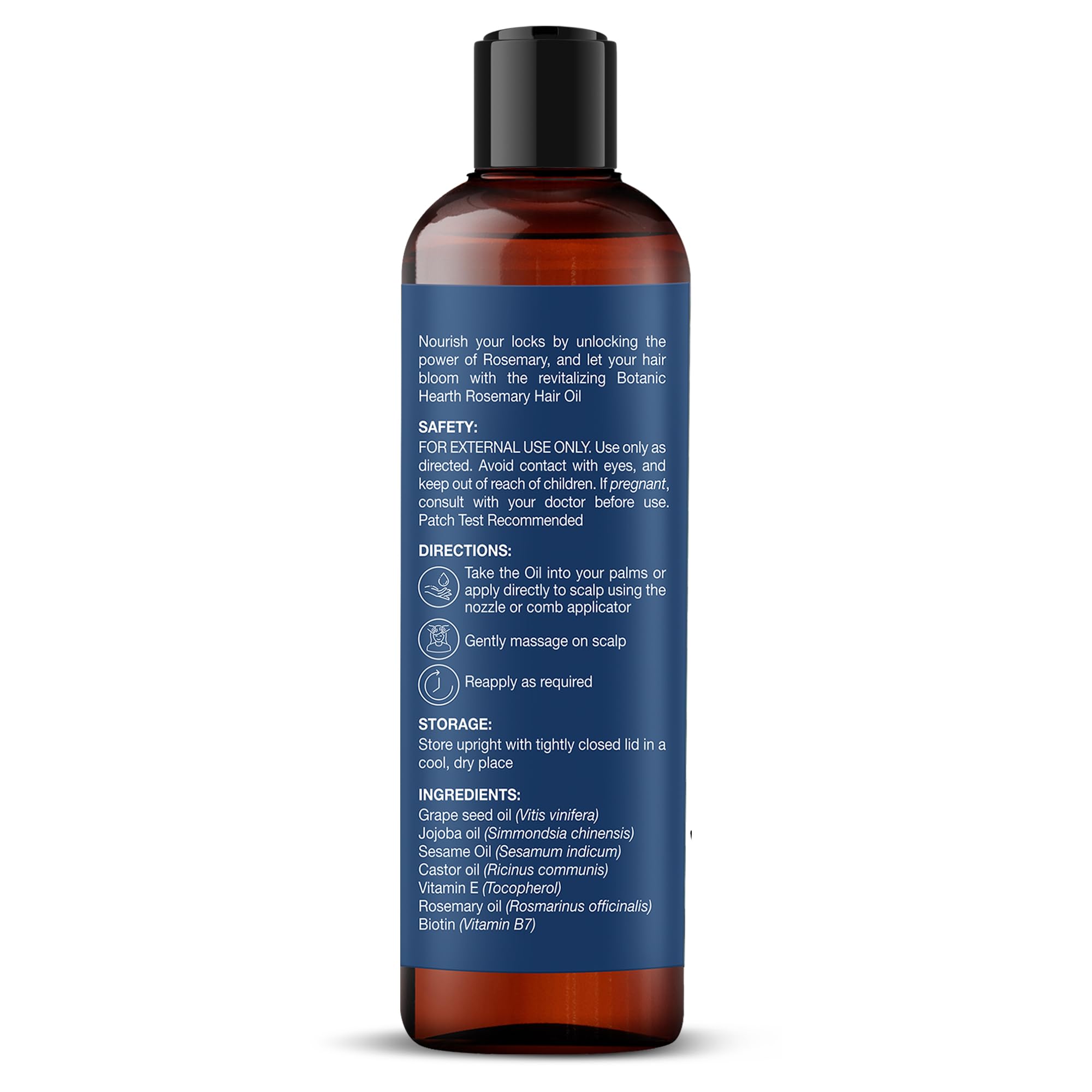 Botanic Hearth Rosemary Oil for Hair Growth | Anti Hair Fall & Hair Strengthening Oil | Promotes Thicker, Healthier Hair | 100% Pure | 198 ml