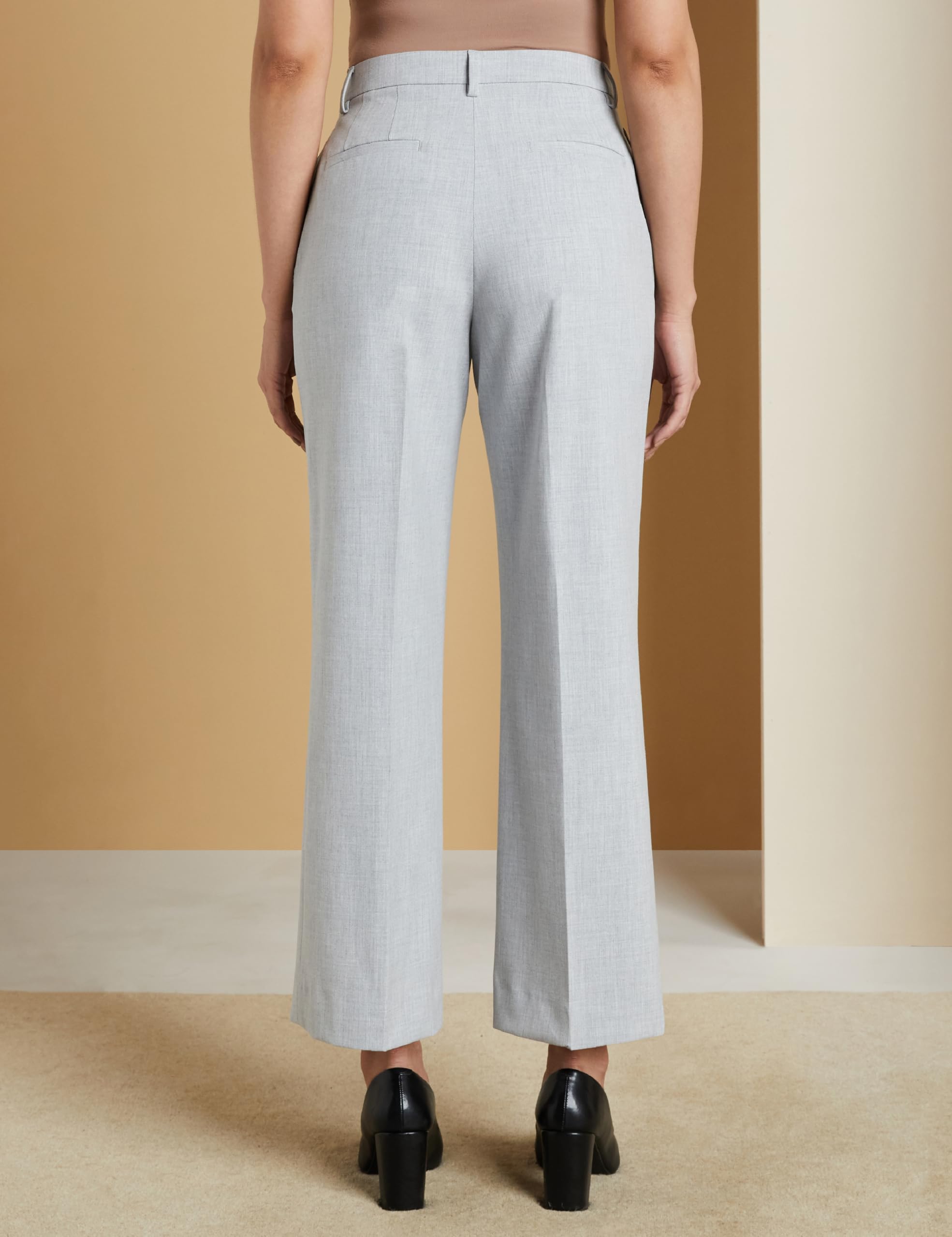 Symbol Premium Women's Wide Leg 4-Way Stretch Formal Trousers | Flexi-Waist | Waistband Gripper | Desk-to-Dinner (Available in Plus Sizes)