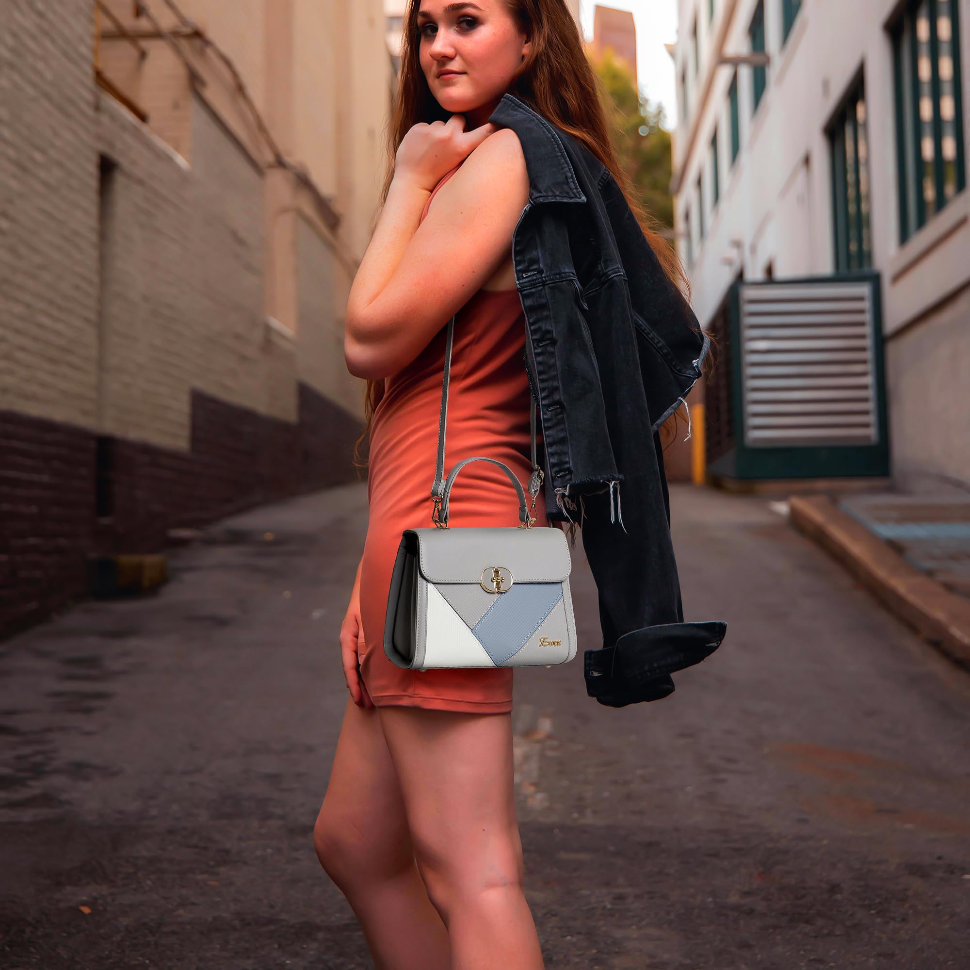 EXOTIC Premium® Embossed Pattern Elegance Satchel Bag | Cross Body Bag | Sling and shoulder Bag | Suitable For Every Occasion