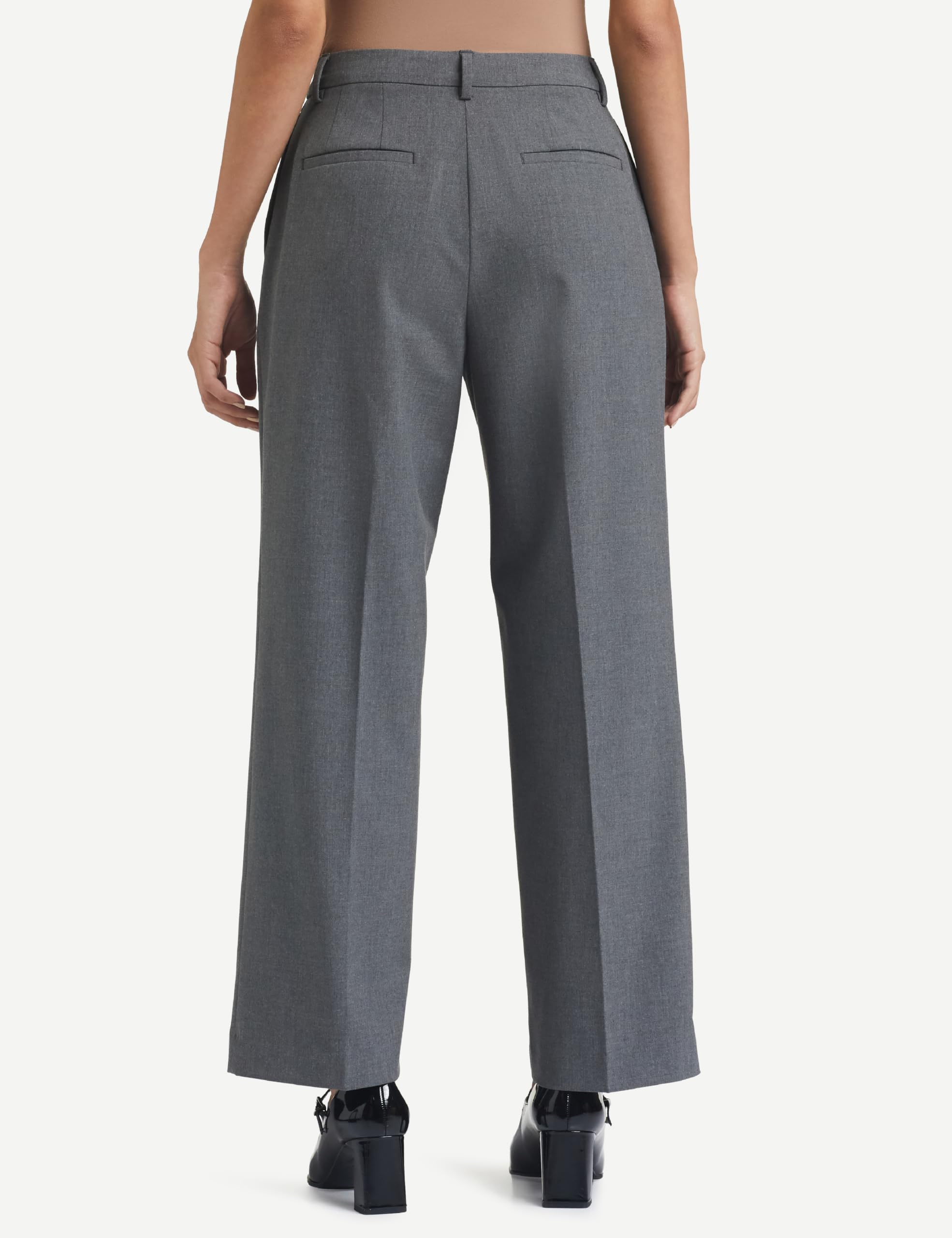 Symbol Premium Women's Wide Leg 4-Way Stretch Formal Trousers | Flexi-Waist | Waistband Gripper | Desk-to-Dinner (Available in Plus Sizes)