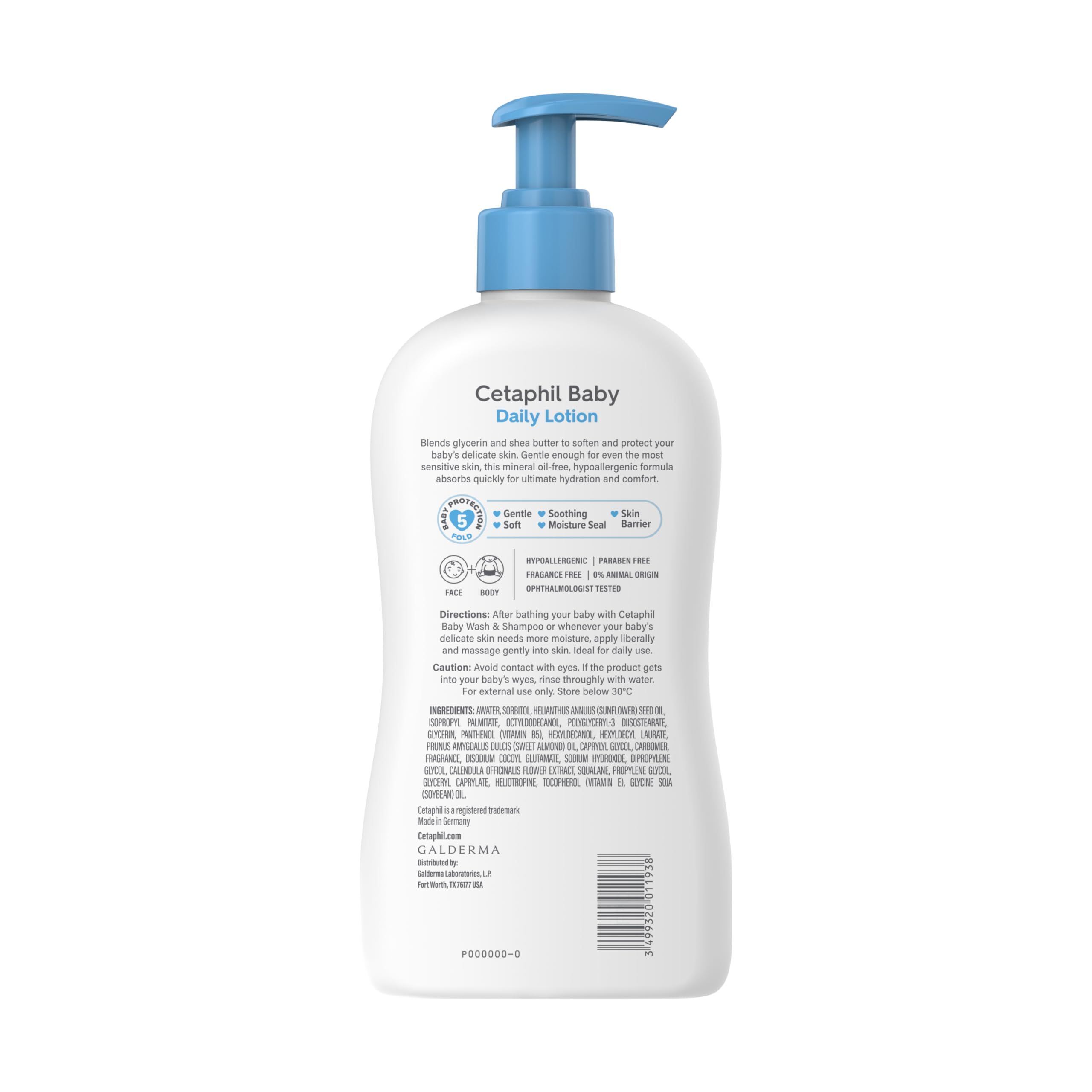 Cetaphil Baby Daily Lotion, Suitable for baby’s delicate skin, Shea Butter and Vit E, Dermatologist Tested and Pediatrician Recommended, 400 ml