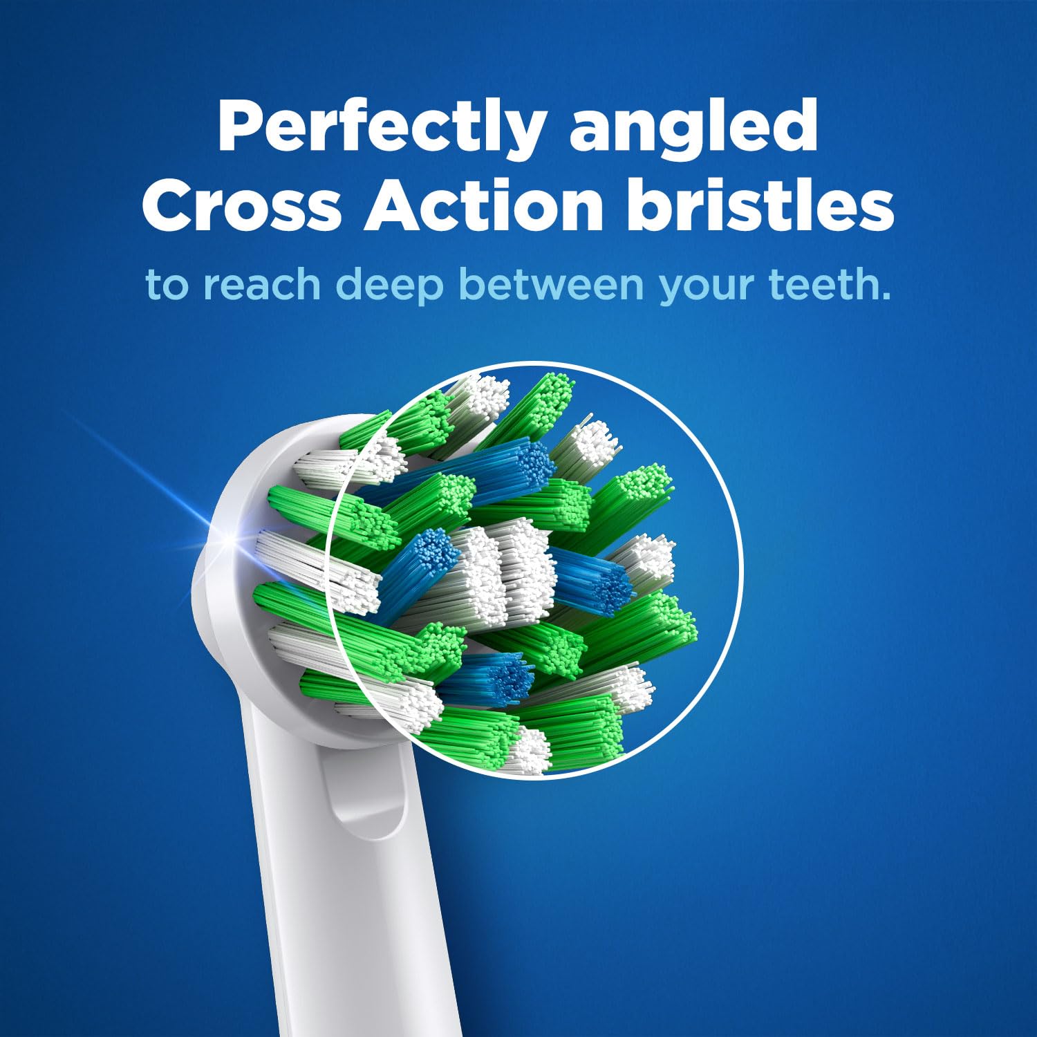 Oral-B ORIGINAL Cross Action Electric Toothbrush Soft Replacement Brush Heads [10X POWERFUL THAN COMPATIBLE PRODUCTS] For Vitalty,Pro,Smart Series, 2 refills, Deep clean between teeth