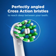 Oral-B ORIGINAL Cross Action Electric Toothbrush Soft Replacement Brush Heads [10X POWERFUL THAN COMPATIBLE PRODUCTS] For Vitalty,Pro,Smart Series, 2 refills, Deep clean between teeth