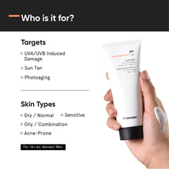 Minimalist Sunscreen SPF 50 PA++++ | Clinically Tested in US (In-Vivo) | Lightweight Cream with Multi-Vitamins | No White Cast | Broad Spectrum Niacinamide Sunscreen For Oily Skin, Dry Skin | For Women & Men | 50g (Pack of 1)