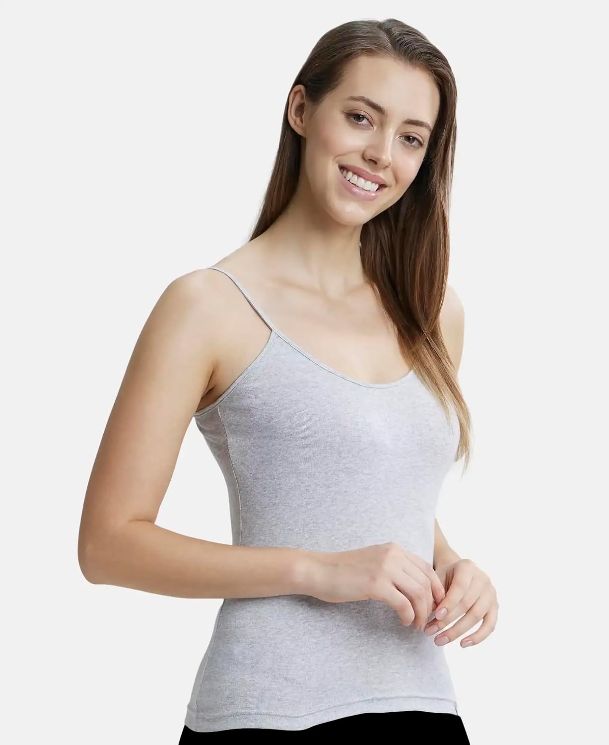 Jockey 1487 Women Super Combed Cotton Rib Camisole with Adjustable Straps