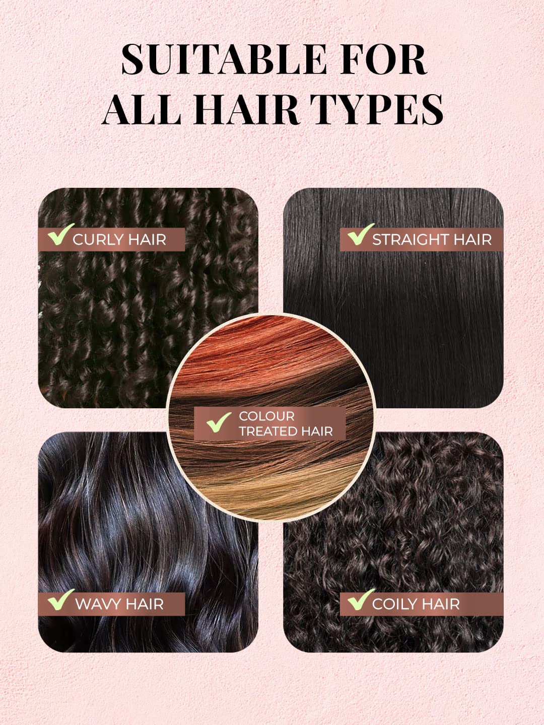 Just Herbs Ayurvedic Castor Conditioner with Onion Black Seed Oil & Bhringraj Shampoo For Color Treated Hair | Controls Frizz & Moisturizes Hair -100 ml