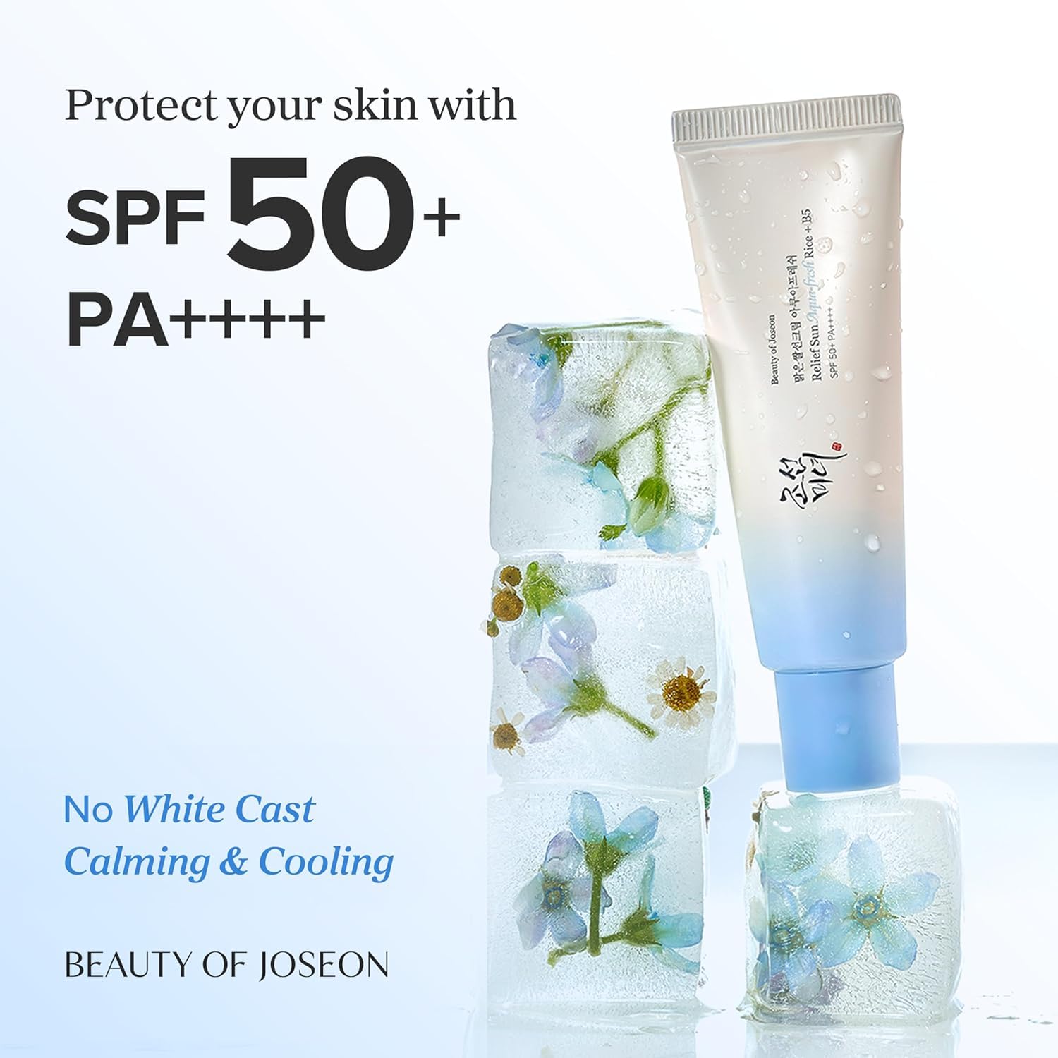 Beauty of Joseon Relief Sun Aqua-fresh Rice + B5, SPF 50+ PA++++ Sun Cream, Moisturizing & Calming Formula, Korean Skincare, 50ml