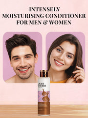 Just Herbs Ayurvedic Castor Conditioner with Onion Black Seed Oil & Bhringraj Shampoo For Color Treated Hair | Controls Frizz & Moisturizes Hair -100 ml